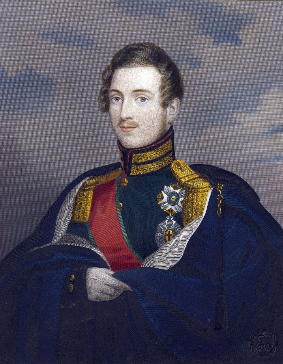 Constantin Pavlovitch, grand-duc de Russie ou Constantin Pavlovitch Romanov - Konstantin Pavlovics orosz nagyherceg (1779-1831) - Anonymous - 1825 - Rézmetszet, akvarell - 15,8x12,6 - Magángyűjtemény alkotó: Anonymous Anonymous