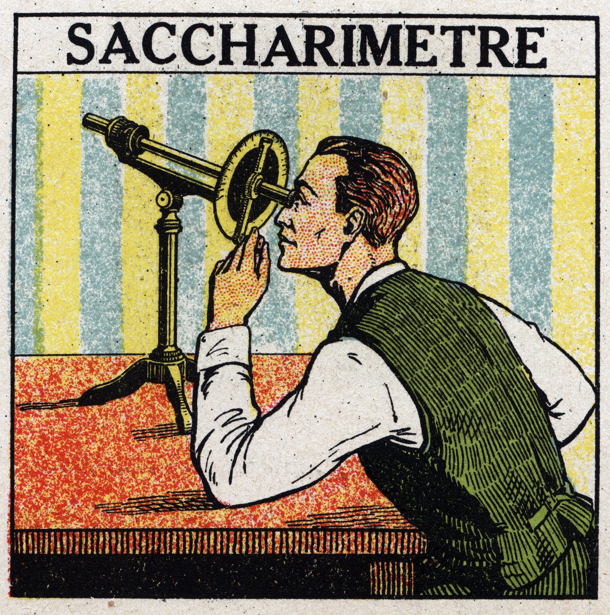 Kettős fénytörés: szachariméter. 1925 névtelen illusztrációja. Magángyűjtemény. alkotó: Anonymous Anonymous