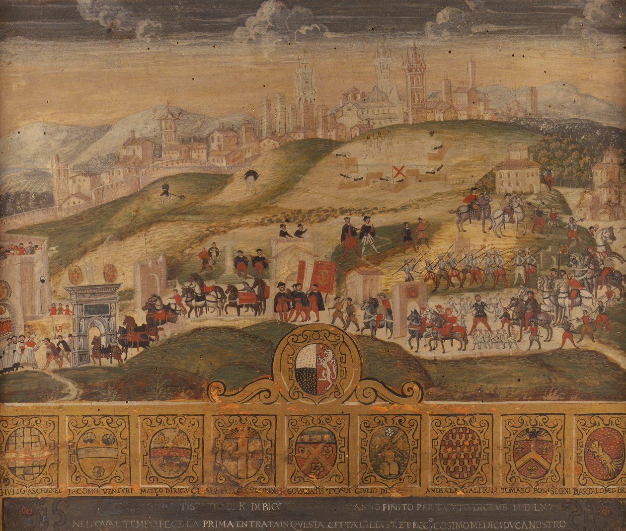 Cosimo I de Medici herceg érkezik Sienába alkotó: Anonymous Anonymous
