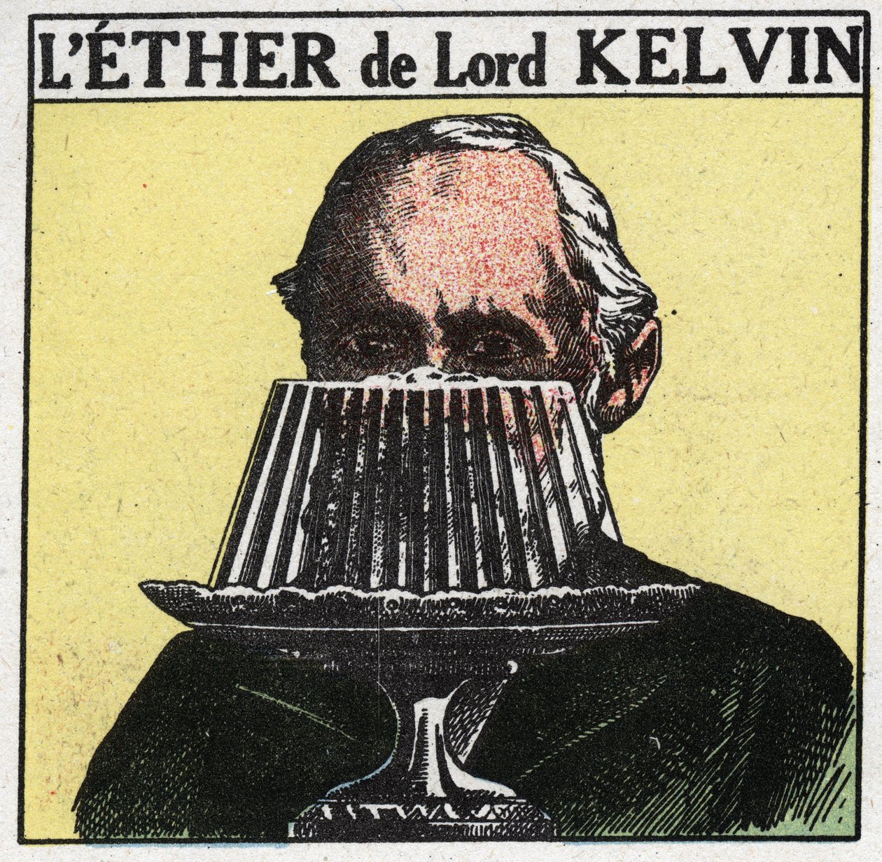 Elektromos jelenségek: William Thomson, Lord Kelvin (1824-1907) elméletének illusztrációja, amely szerint az éter olyan, mint a zselés. Névtelen illusztráció 1925-ből. Magángyűjtemény. alkotó: Anonymous Anonymous