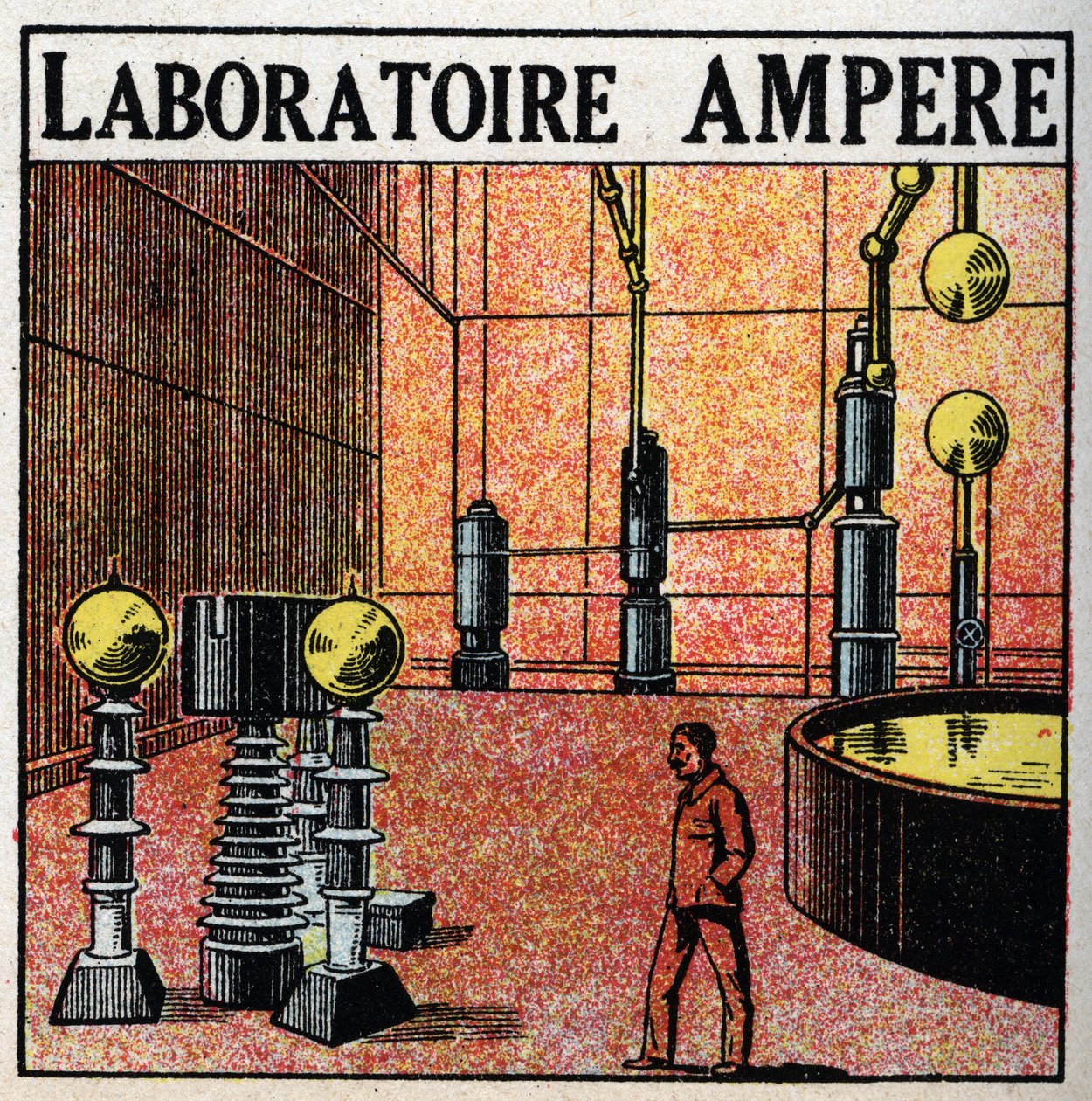 Elektromos csövek: Amper laboratórium. 1925 névtelen illusztrációja. Magángyűjtemény. alkotó: Anonymous Anonymous