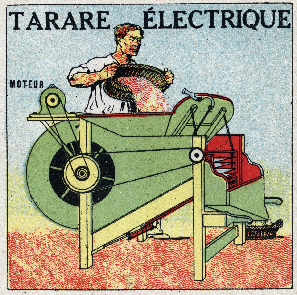 Elektromos szerszámok: egy elektromos tarare keresztmetszete. Névtelen illusztráció 1925-ből. Magángyűjtemény. alkotó: Anonymous Anonymous