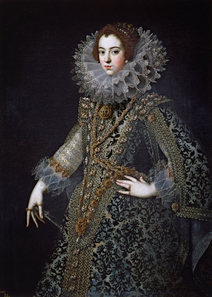 Elisabeth de France, más néven Elisabeth de Bourbon - Francia Erzsébet (1602-1644), spanyol királynő hitvese, Anonymous portréja, c. 1620 – Olaj, vászon alkotó: Anonymous Anonymous