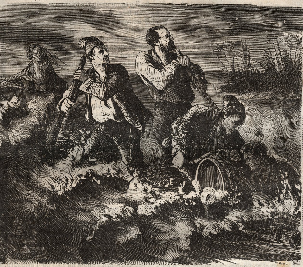 Szökés a 19. századi Belle-Ile-en-Mer (gyönyörű tengeri sziget) börtönéből. Pierre Zaccone (1817-1895) „A börtönök története létrehozásuktól napjainkig” metszetébe (1877) (Colonia Penale - Büntetés-végrehajtási telep) alkotó: Anonymous Anonymous