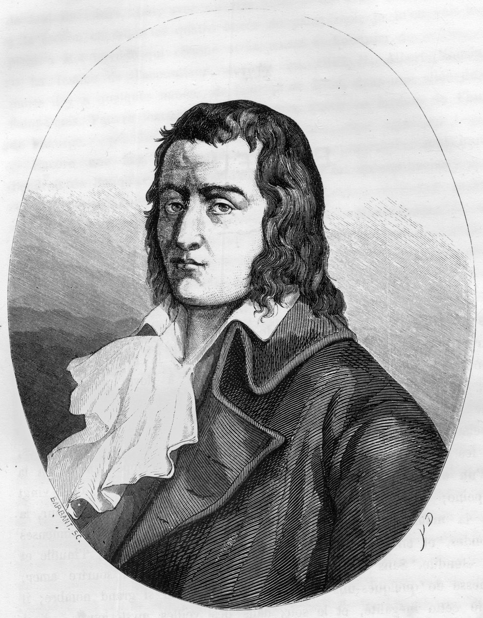 Francia forradalom: „” Francois Babeuf dit Gracchus (1760-1797) portréja, francia forradalmár – 1863-as metszet a Dupray de La Maherie „” Le Livre Rouge – Histoire De L