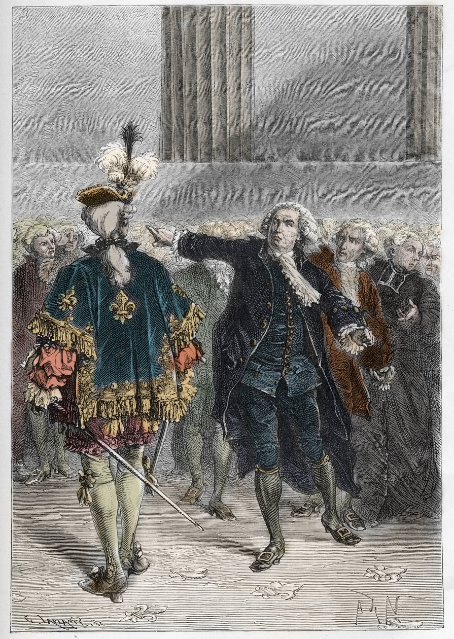 Francia forradalom – az általános államok találkozója 1789.06.23-án: Honore Gabriel (Honore-Gabriel) Riqueti, Mirabeau grófja (1749-1791) Henri Evrard (Henri-Evrard), Dreux Breze (Dreux-Breze) márki megszólítása (1762-1829) – Általános államok Versailles-b alkotó: Anonymous Anonymous