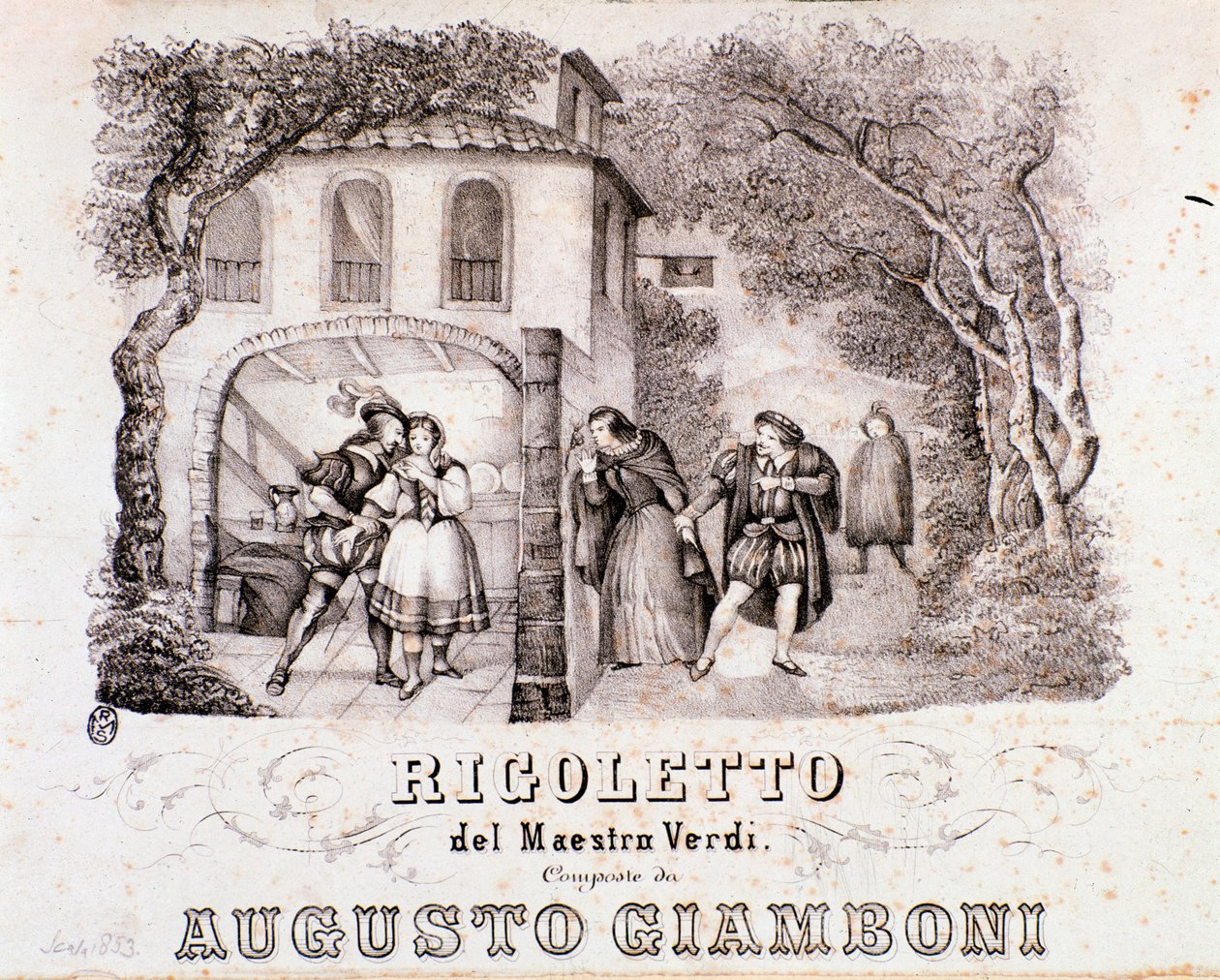 Giuseppe Verdi Rigoletto-operájának frontképe alkotó: Anonymous Anonymous