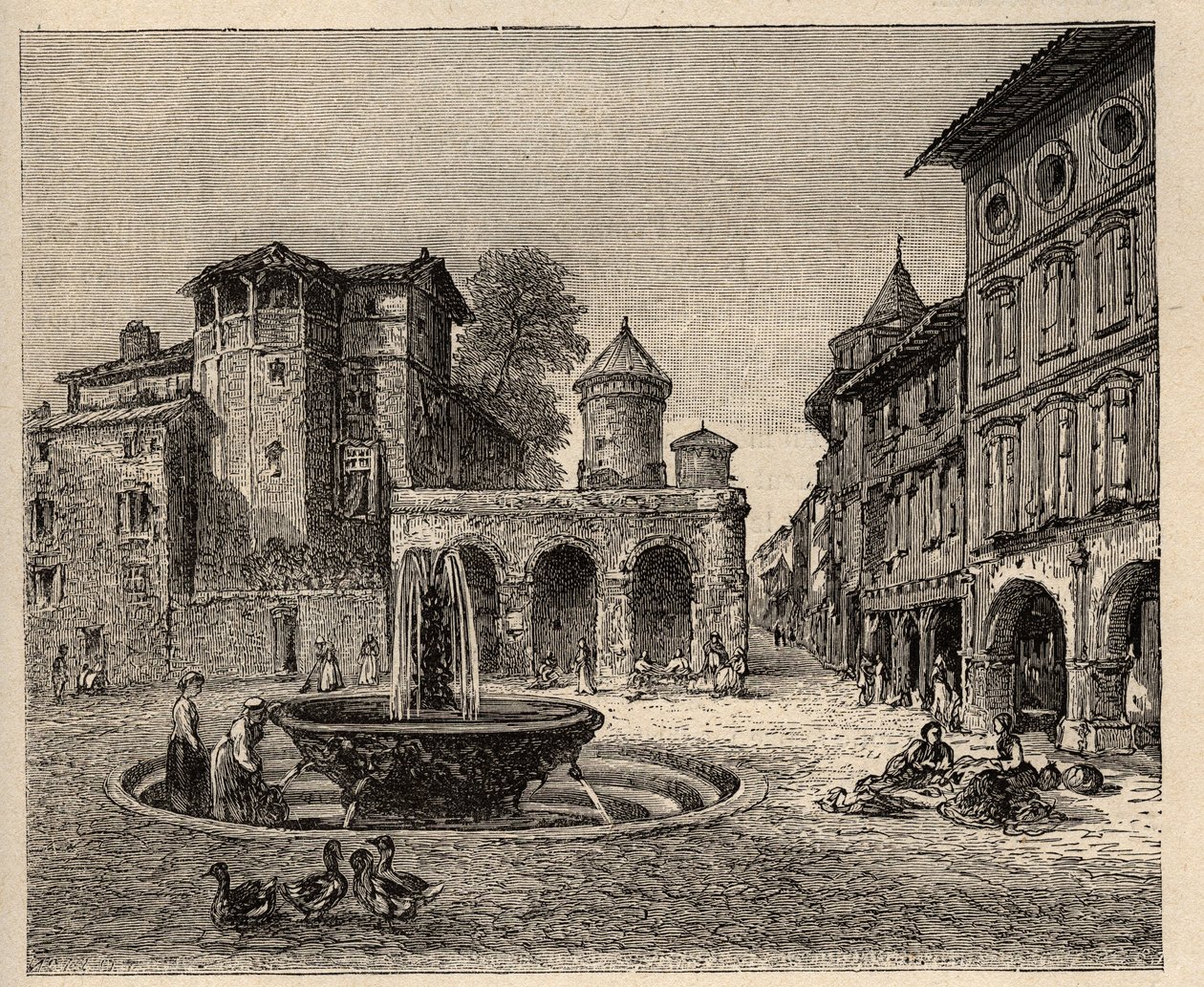 Gaillac - Tarn - Occitanie - metszet "" PATRIE" - PECTUREQUIREQUE FRANCIAORSZÁG LEÍRÁSA 6 KÖTETÉSBEN LUCIEN HUARD - 19. század vége alkotó: Anonymous Anonymous