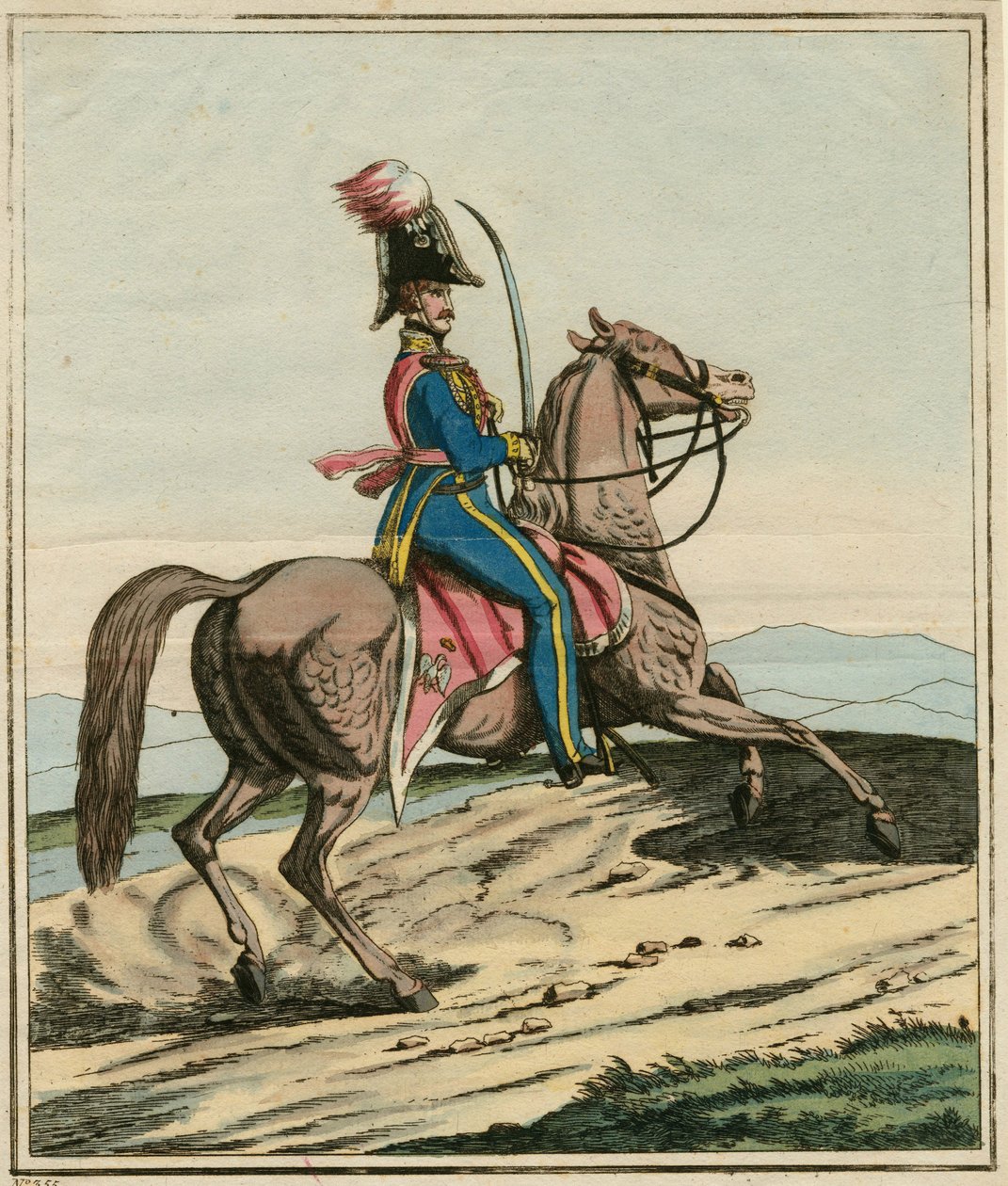 Jozef Dwernicki tábornok (1779-1857), lengyel tábornok, aki részt vett az 1830-1831-es novemberi felkelésben vagy a lengyel-orosz háborúban - Névtelen - 1831 - Rézkarc, akvarell - 33,7x26,3 - Magángyűjtemény alkotó: Anonymous Anonymous