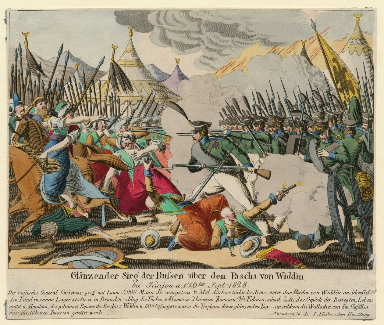 Guerre russo-turque de 1828-1829 - Az oroszok ragyogó győzelme Vidin pasa (Omer Pacha Latas) felett alkotó: Anonymous Anonymous