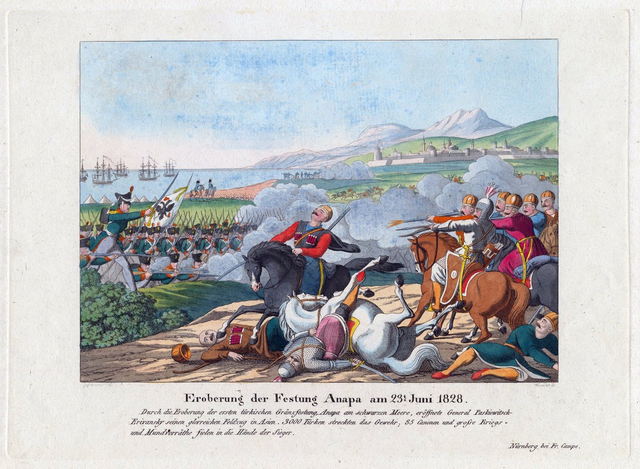 Guerre russo-turque de 1828-1829 – Az anapai erőd bukása június 23-án alkotó: Anonymous Anonymous