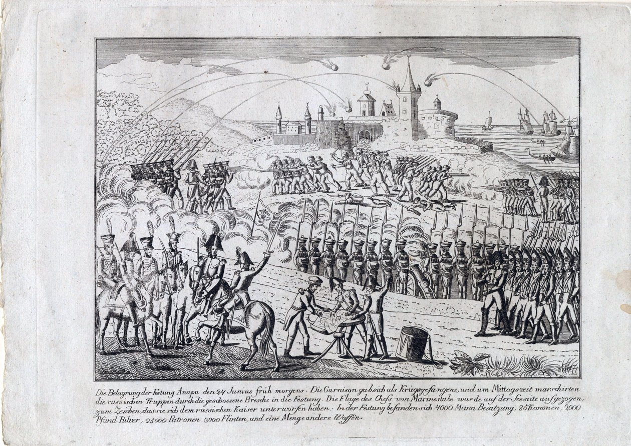 Guerre russo-turque de 1828-1829 – Az anapai erőd ostroma június 23-án alkotó: Anonymous Anonymous
