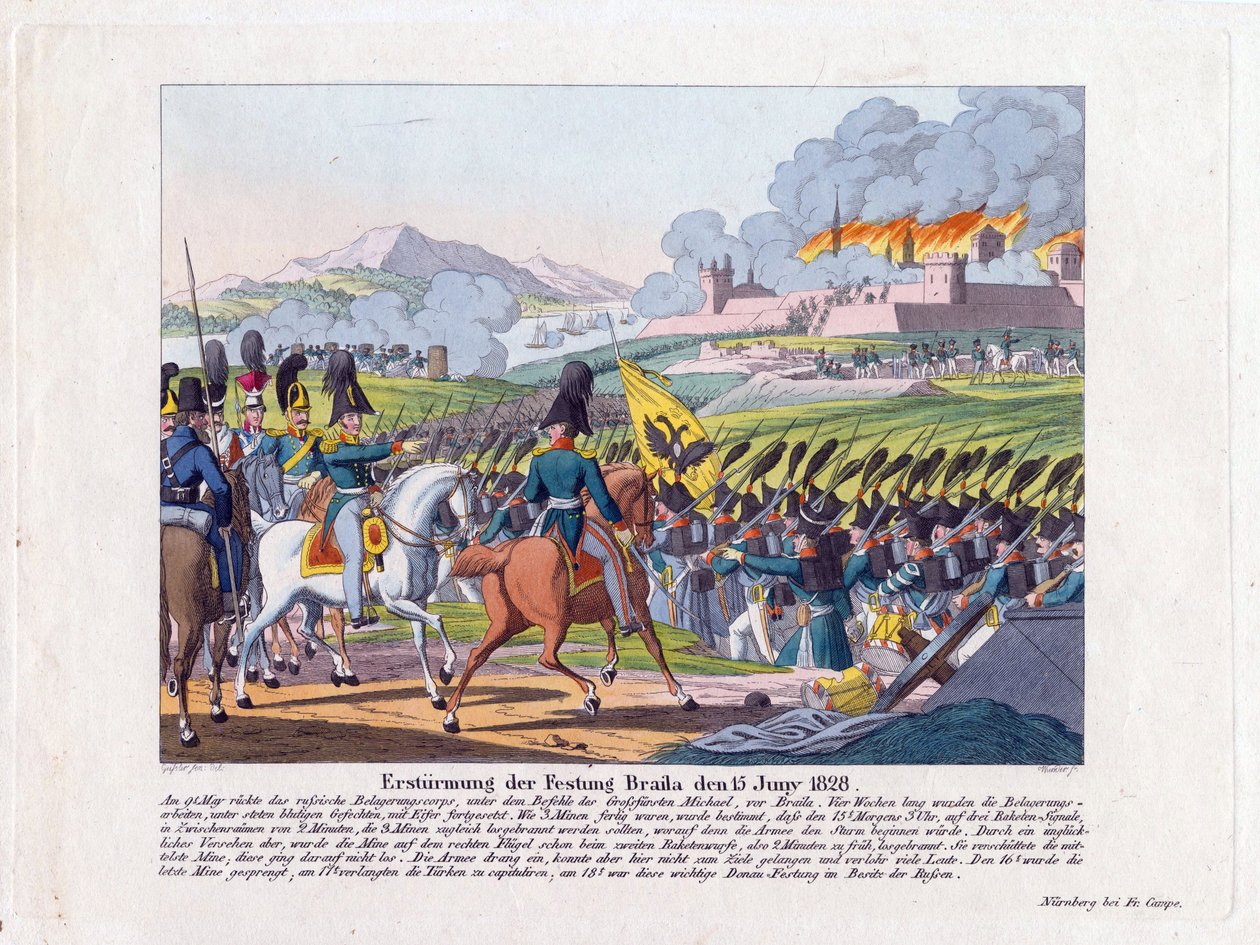 Guerre russo-turque de 1828-1829 - A Brailov-erőd megtámadása június 15-én alkotó: Anonymous Anonymous
