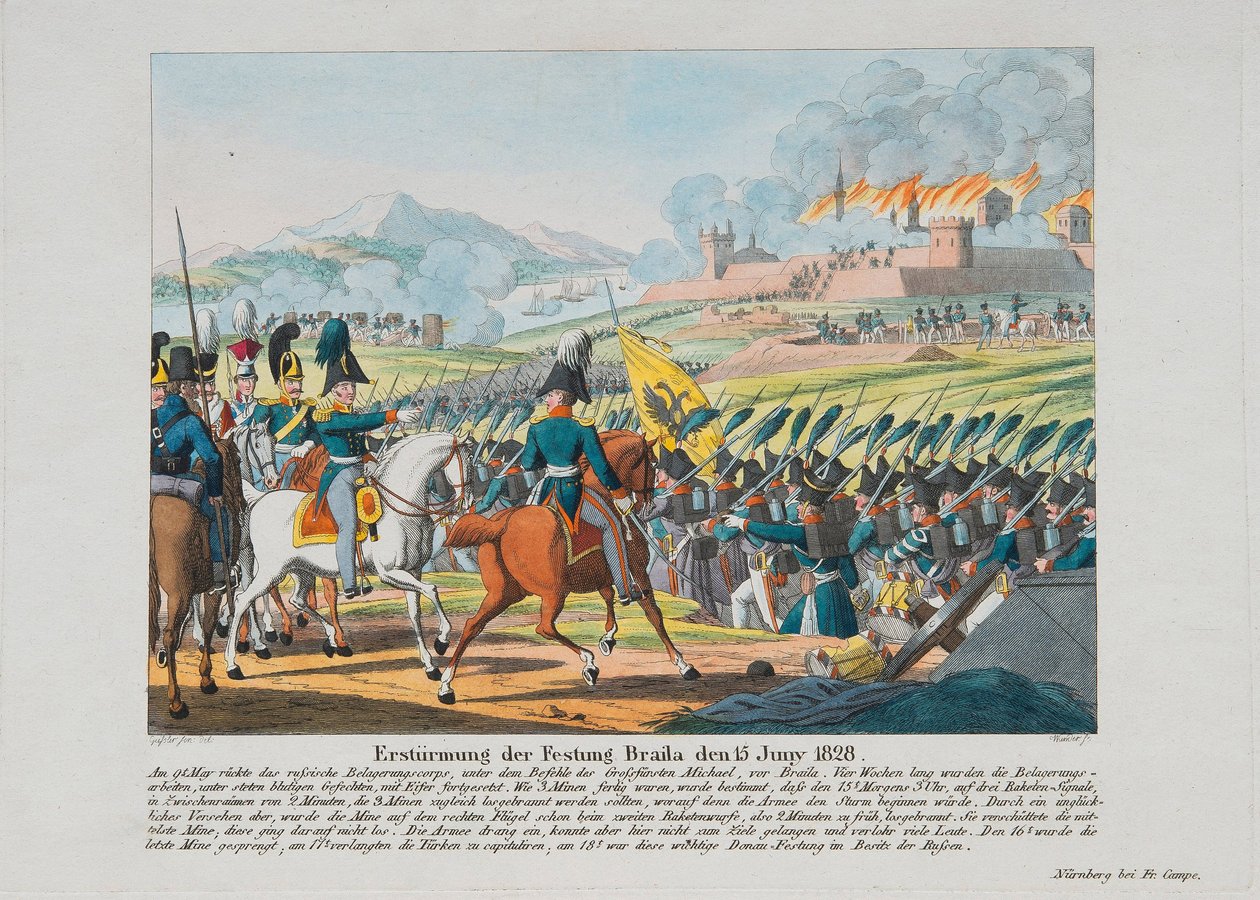 Guerre russo-turque de 1828-1829 - A Brailov-erőd megtámadása június 15-én alkotó: Anonymous Anonymous
