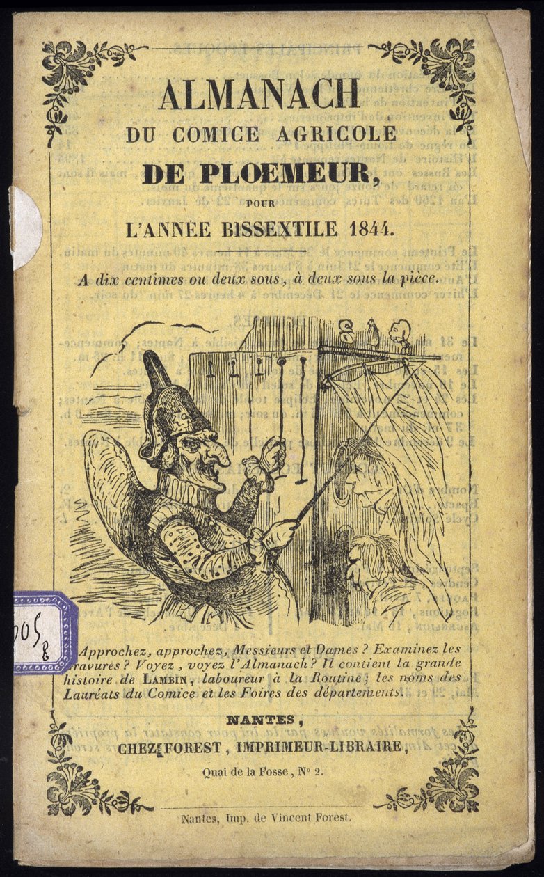Guignol – A Comice Agricole de Ploemeur almanachjának borítója alkotó: Anonymous Anonymous