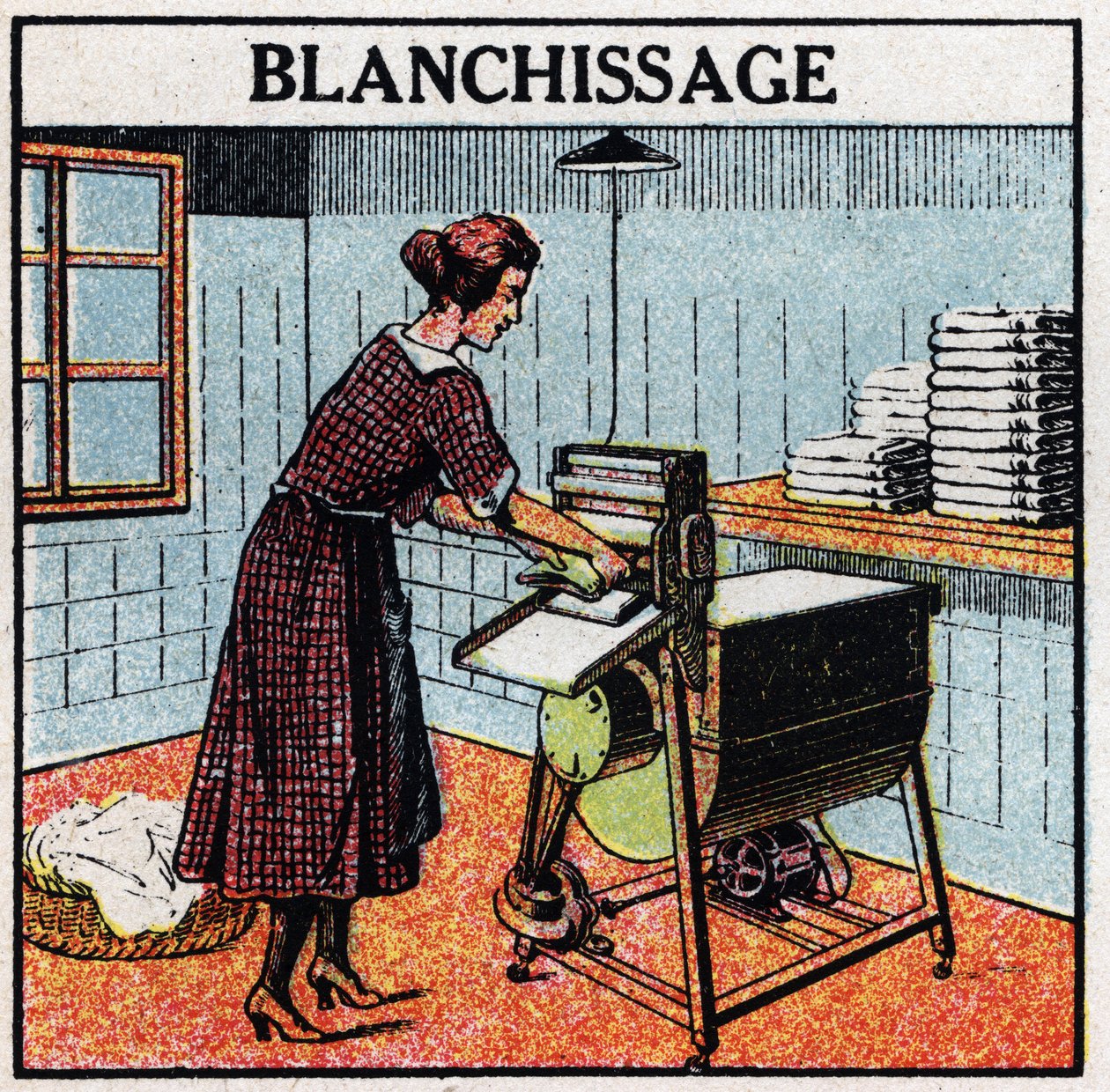 Elektromos háztartási felhasználás: meszelés. Névtelen illusztráció 1925-ből. Magángyűjtemény. alkotó: Anonymous Anonymous