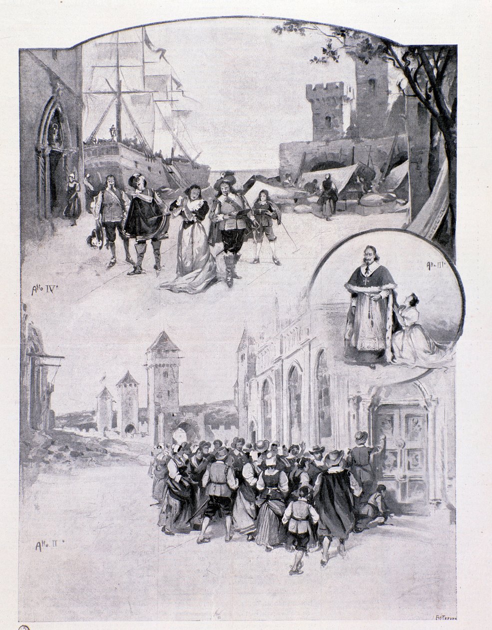Illusztráció Antonio Scontrino La cortigiana című operájához, amelyet Milánóban játszottak 1896-ban alkotó: Anonymous Anonymous