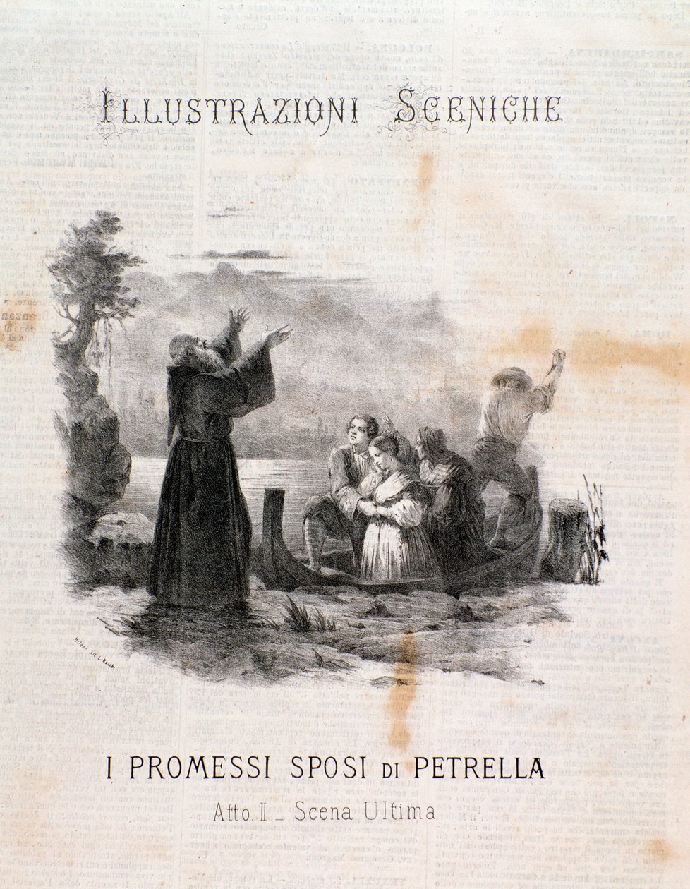 Illusztráció a Jegyesről Manzoni után, Errico Petrella alkotó: Anonymous Anonymous