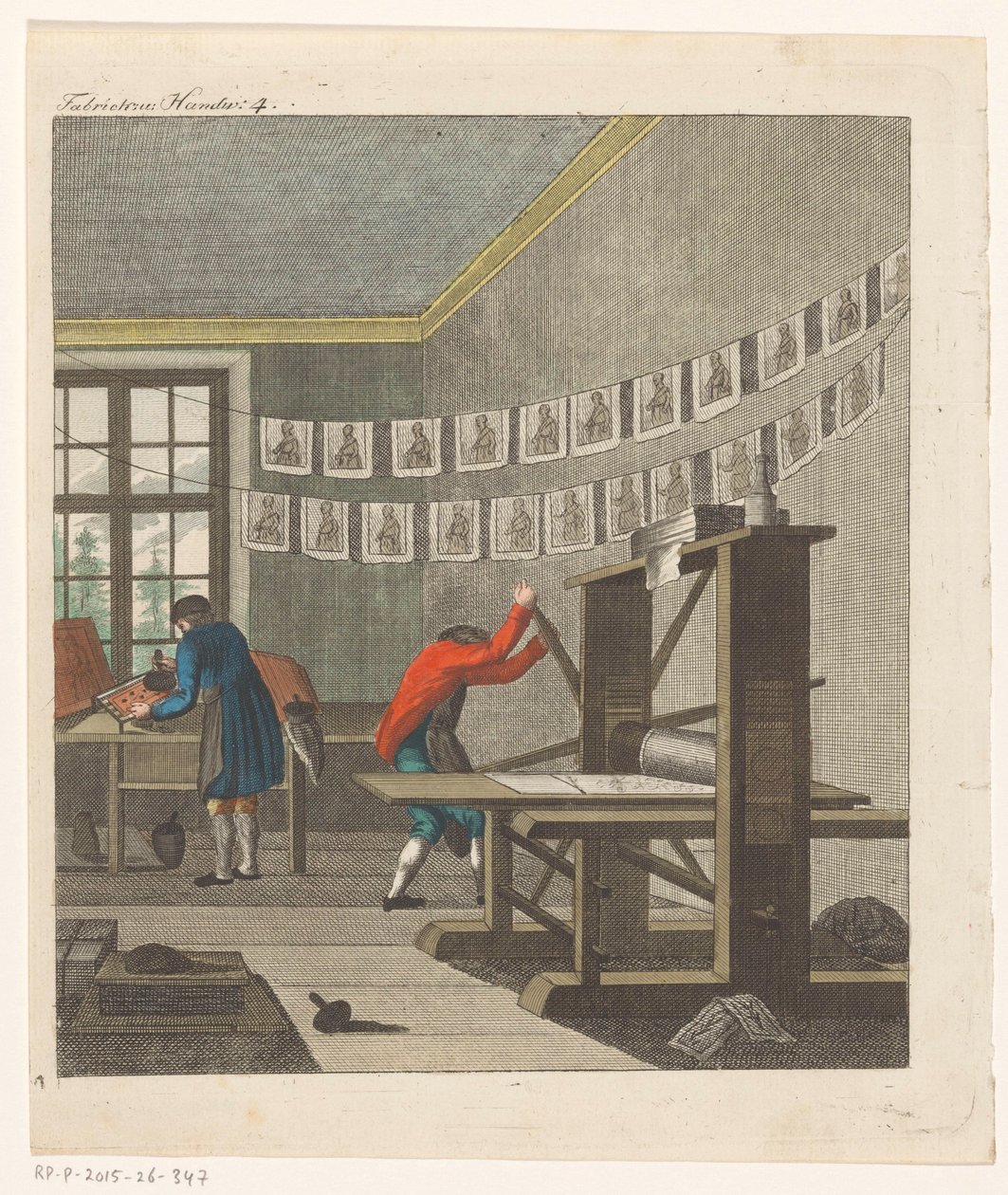 Nyomda belseje, 1750-1850 körül (metszet) alkotó: Anonymous Anonymous