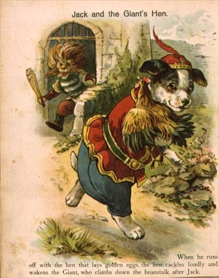 Jack és az óriás tyúkja, Névtelen illusztráció a Jack & the Beanstalk című filmből alkotó: Anonymous Anonymous