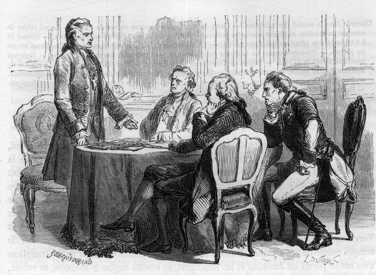 Jacques Mallet du Pan 1749-1800 - svájci újságíró és politikai propagandista a frankfurti konferencián - 1792-ben elhagyta Párizst Németországba, XVI. Lajos megbízta azzal, hogy küldetést küldjön testvéreihez és a Franciaország ellen összefogó uralkodókhoz alkotó: Anonymous Anonymous