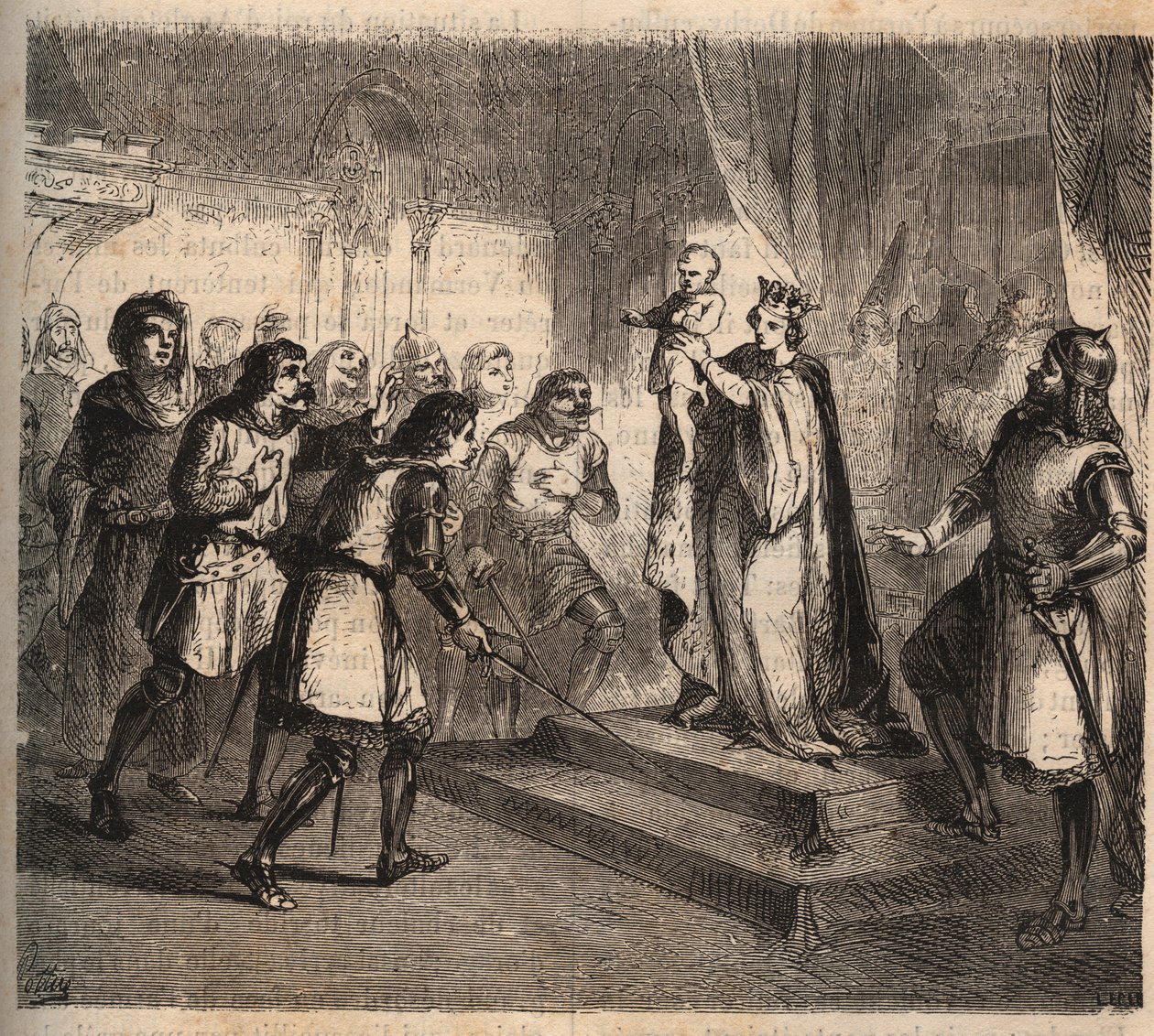 Flandriai Joanna (1295-1374), Jean de Montfort bretagne-i herceg (1293-1345) felesége bemutatja fiát, IV. bretagne-i Jánost, Montfort grófját (a vitézt vagy a hódítót) alkotó: Anonymous Anonymous