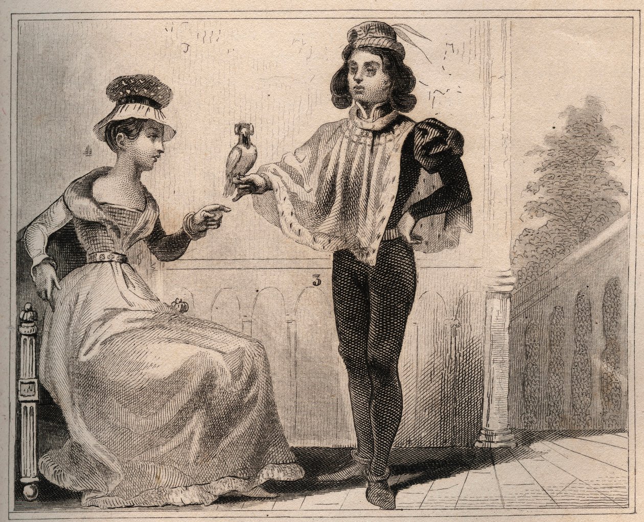 II. Valois János, Alencon hercege (1409-1476) Marie de Fayellel. Metszet 1859-ből a „” Le Monde-ban. Minden nép története a legtávolabbi időktől napjainkig”. M. E. de Lostalot-Bachoue (Lostalot Bachoue). Magángyűjtemény. alkotó: Anonymous Anonymous