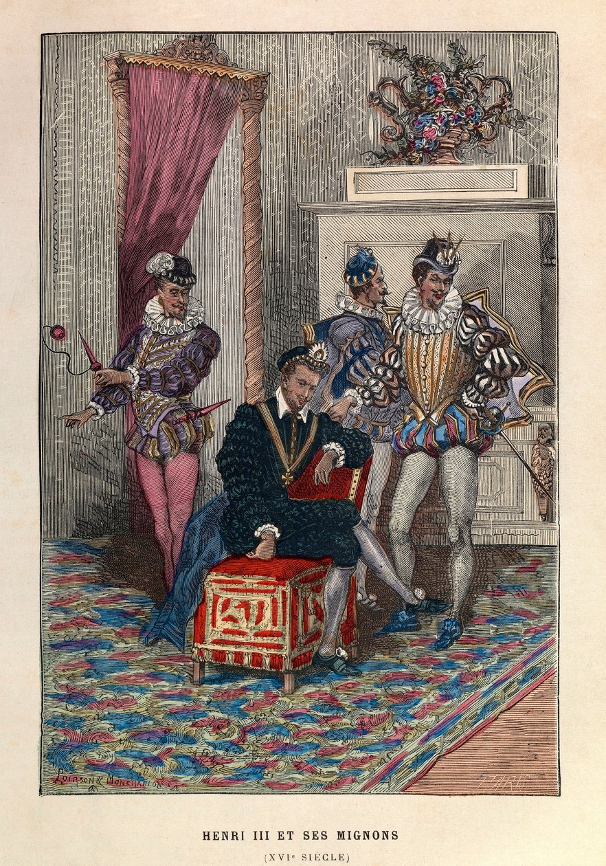 Henrik király (1551-1589) és Mignonja – III. Henrik francia király és kedvencei 16. század – magángyűjtemény alkotó: Anonymous Anonymous