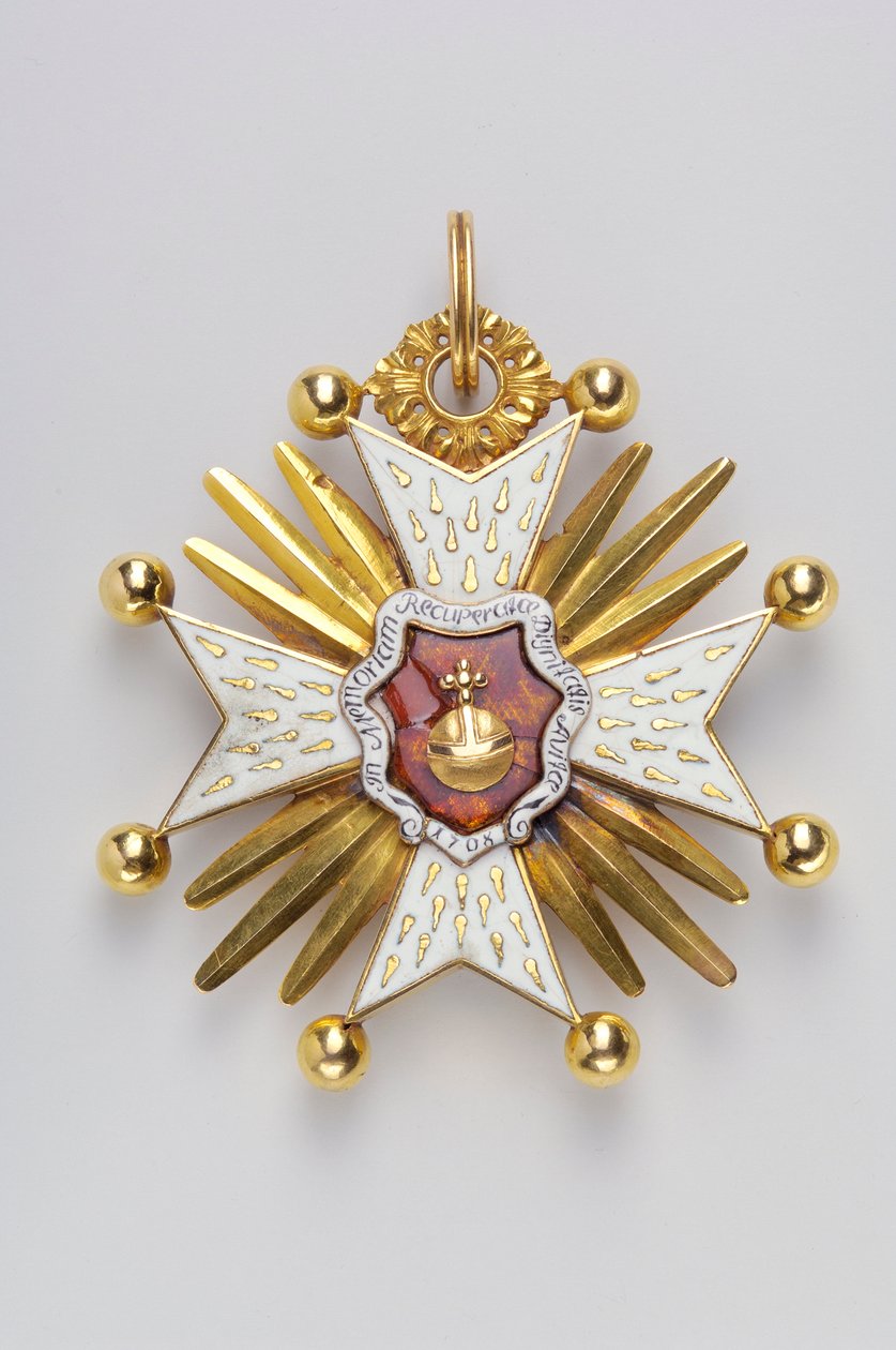 Bajor Királyság - Szent Hubert rend: jelvény (fordított) - 1700-1750 alkotó: Anonymous Anonymous