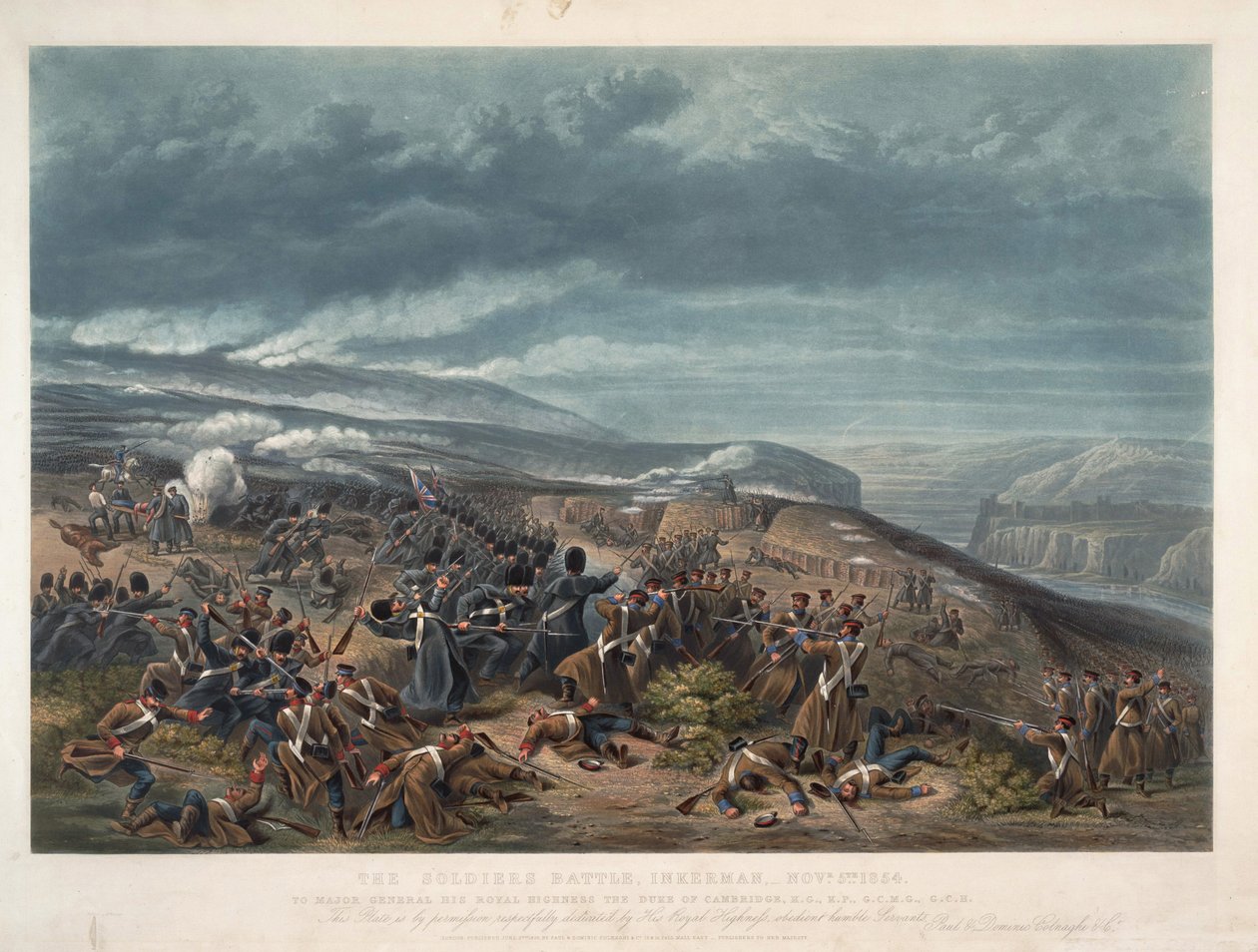 Az inkermani csata 1854. november 5-én zajlott Inkerman közelében, az orosz hadsereg és egy francia-brit koalíció között a krími háború alatt – Az inkermani csata november 5-én alkotó: Anonymous Anonymous
