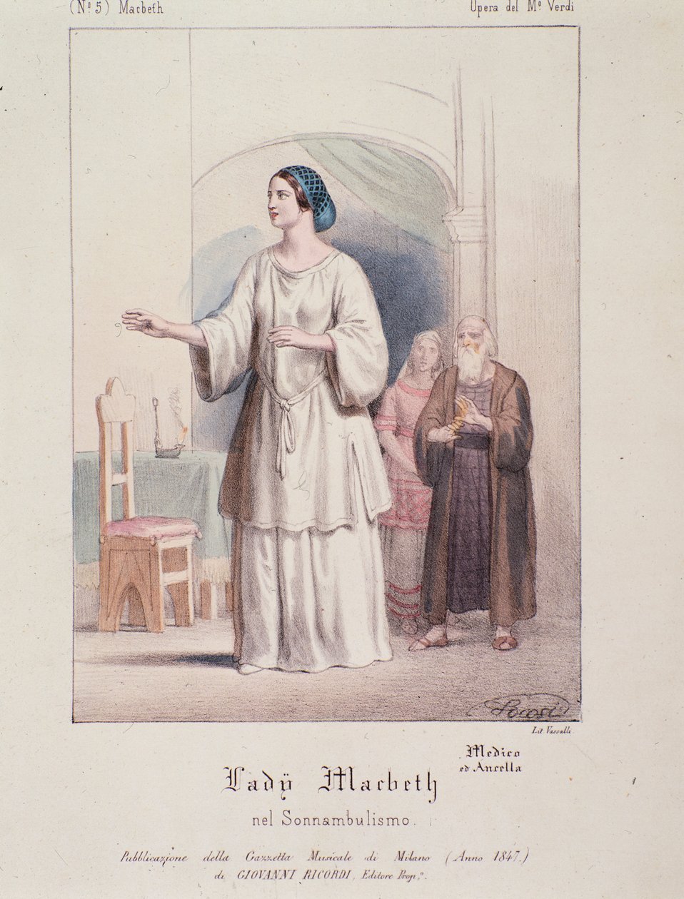 Lady Macbeth karakter a Macbethben, Giuseppe Verdi operájában alkotó: Anonymous Anonymous