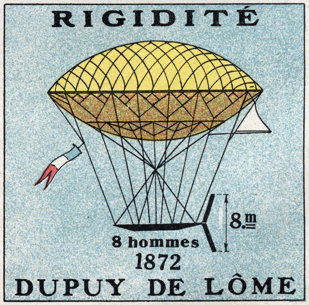 Les balloons: ballon haubanne, Henri Dupuy de Lome (1816-1885) 1872-ben. Névtelen illusztráció 1925-ből. Magángyűjtemény. alkotó: Anonymous Anonymous