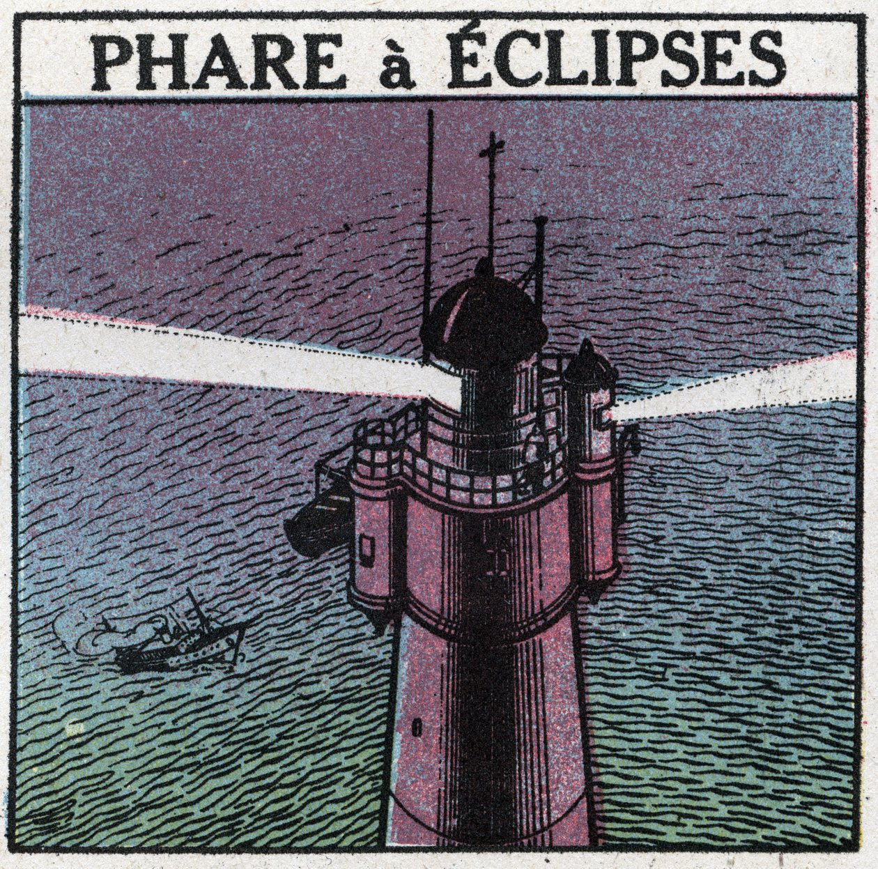 Fényjelek: Eclipses Lighthouse. 1925 névtelen illusztrációja. Magángyűjtemény. alkotó: Anonymous Anonymous