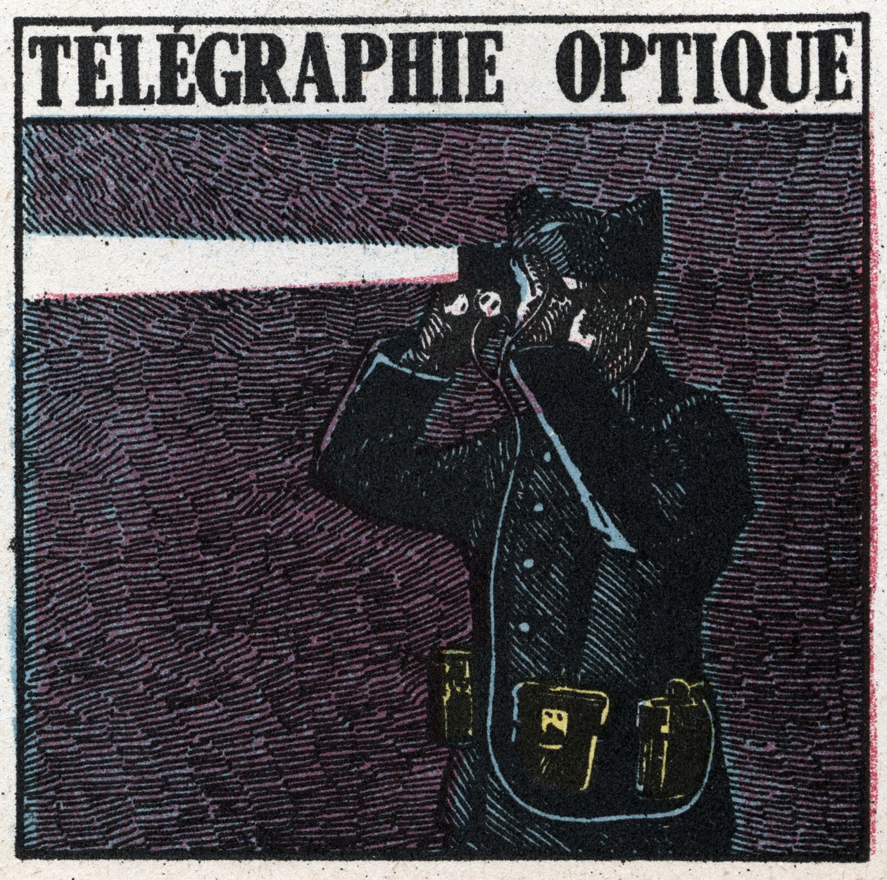 Fényjelek: optikai távirat. 1925 névtelen illusztrációja. Magángyűjtemény. alkotó: Anonymous Anonymous