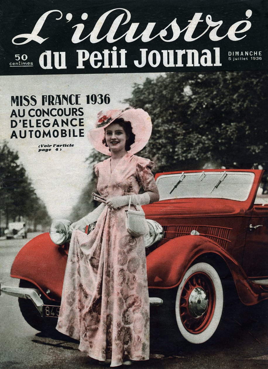 Lynne Lassal Miss France 1936 az autóipari elegancia versenyen. Az egyik „” L
