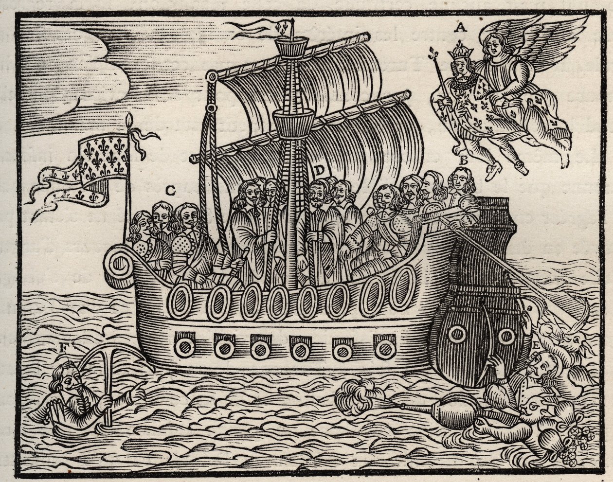 Mazarinade politikai füzet: Mazarin ellenére a korbácsok biztosítják az állam megmentését. 1649 körül. Nehéz fa. Magángyűjtemény. alkotó: Anonymous Anonymous