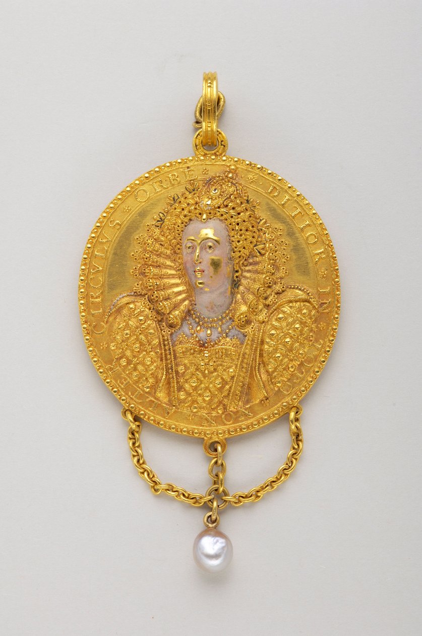 1589-es érem I. Erzsébet királynő tiszteletére. Offverse (XVI. század) alkotó: Anonymous Anonymous