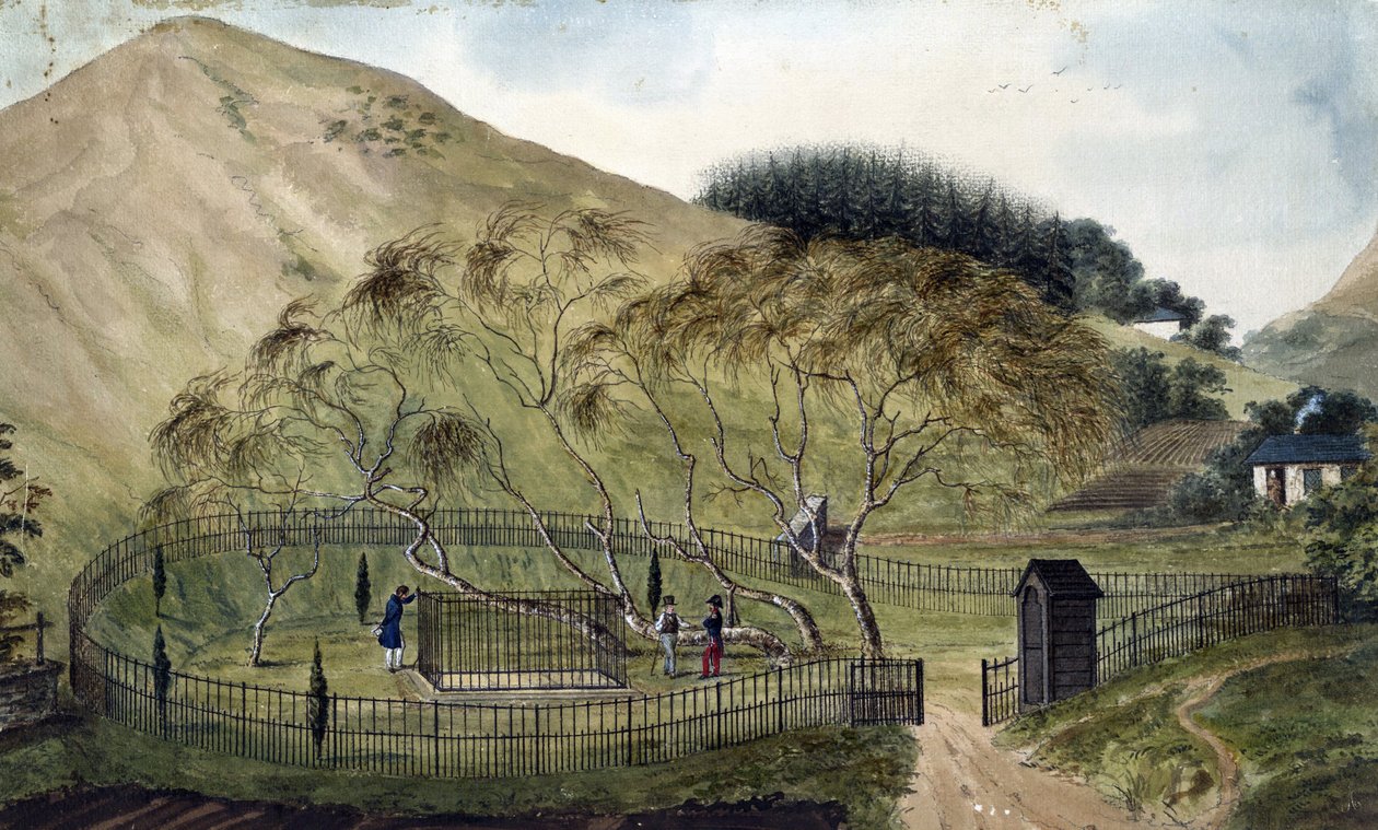 Napóleon temetője a Szent Ilonán - Anonymous - 1833 - Akvarell, papír - 67,6x115,3 - Magángyűjtemény alkotó: Anonymous Anonymous