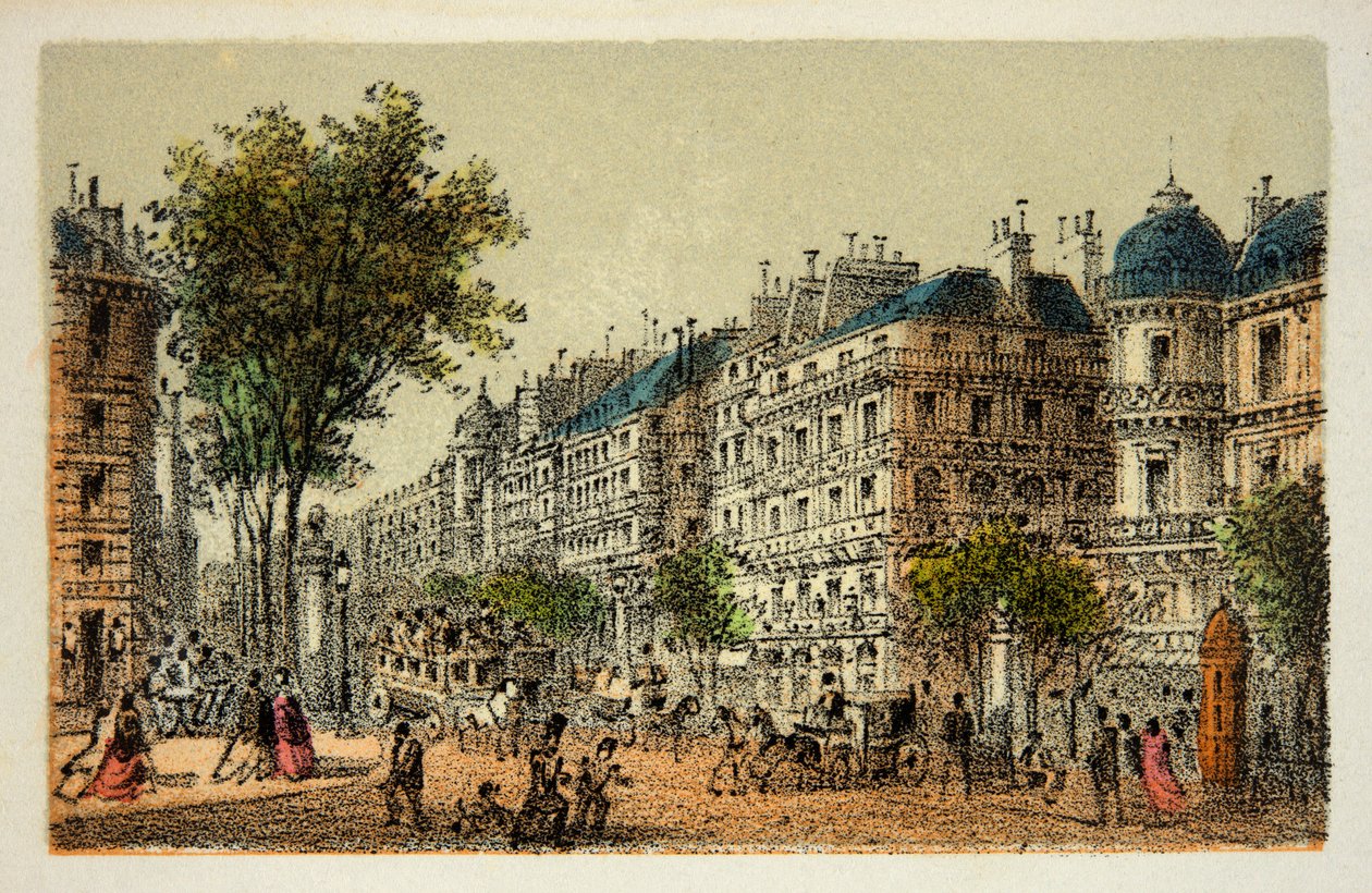 Párizs 1874: Boulevard des Italians, Magángyűjtemény alkotó: Anonymous Anonymous