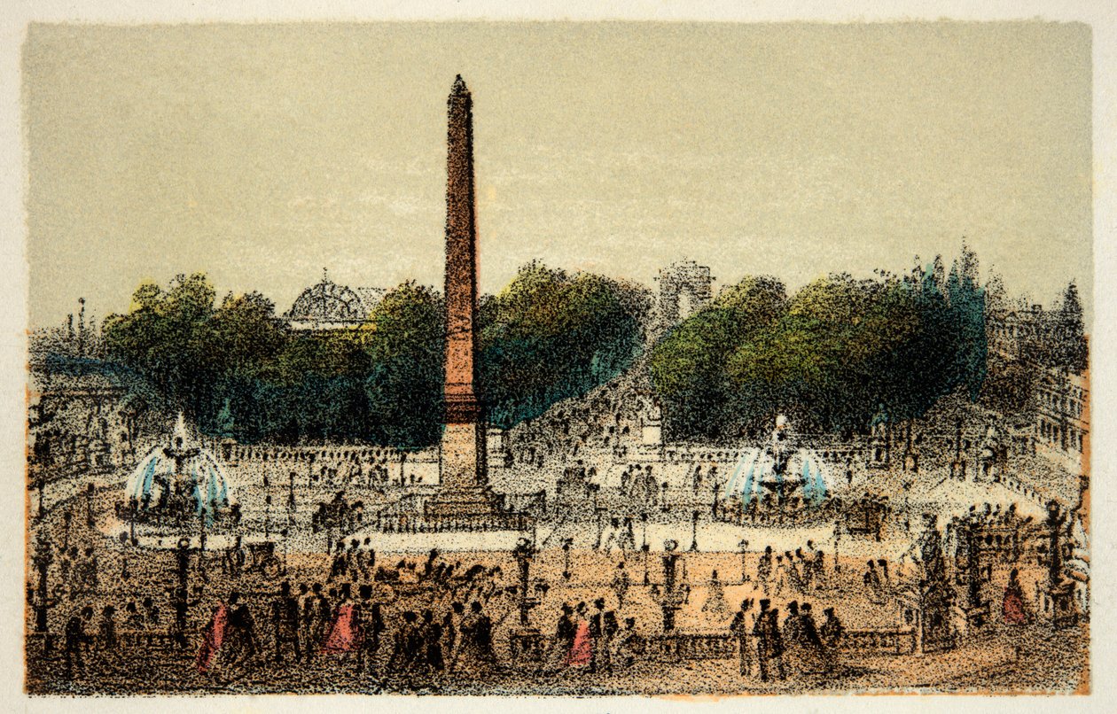 Párizs 1874: Place de la Concorde, Magángyűjtemény alkotó: Anonymous Anonymous