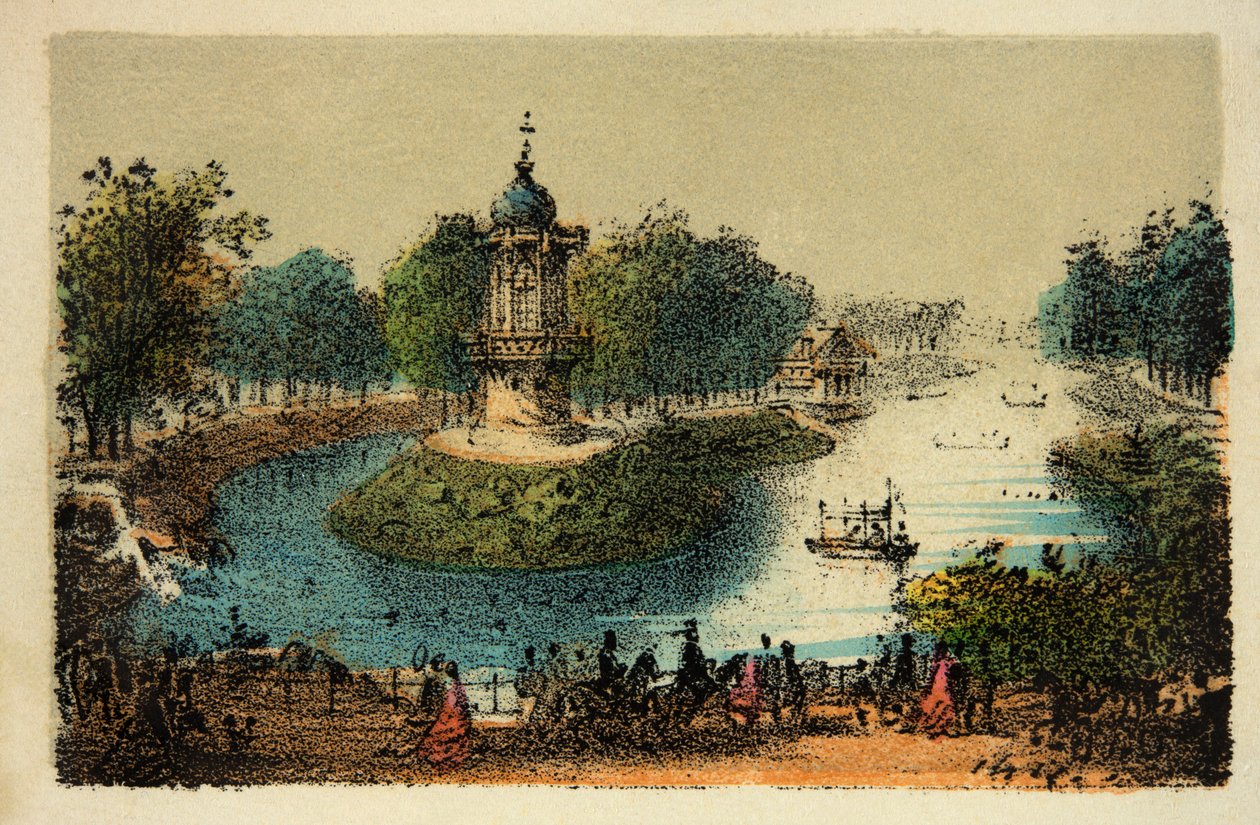 Párizs 1874: Bois de Boulogne, Magángyűjtemény alkotó: Anonymous Anonymous