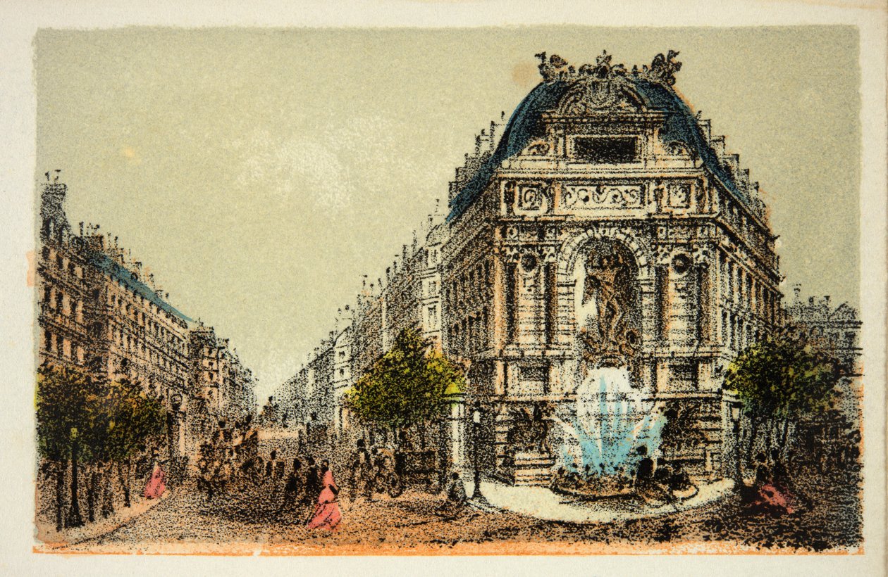 Párizs 1874: A Szent Michel-kút, magángyűjtemény alkotó: Anonymous Anonymous