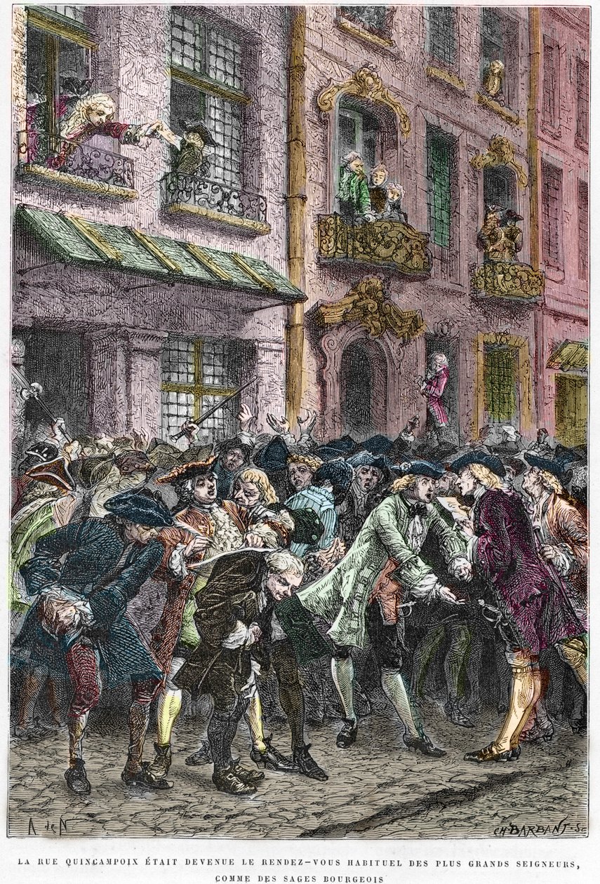 Párizs IV. kerület - La rue Quincampoix en 1720 a l