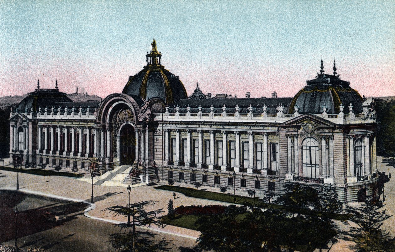 Párizs: az 1900-ban megnyitott Petit Palais külső képe, 1920-as fotó Párizs város „Művészi albumában” alkotó: Anonymous Anonymous