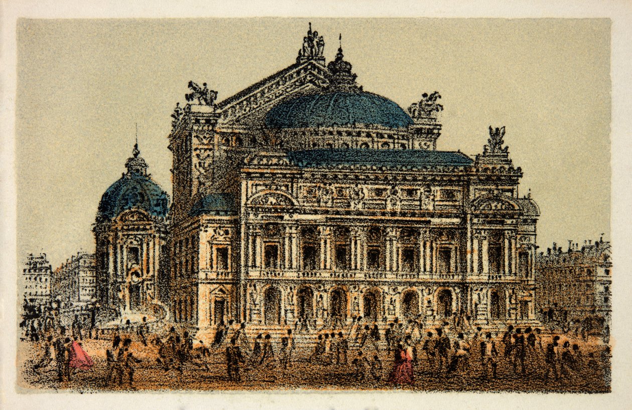 Párizs 1874-ben: Az új Opera (opera garnier), Magángyűjtemény alkotó: Anonymous Anonymous