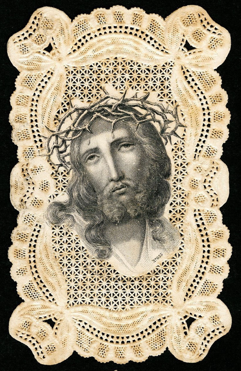 Jámbor kép: Jézus Krisztus tövisekkel koronázva (metszet) alkotó: Anonymous Anonymous