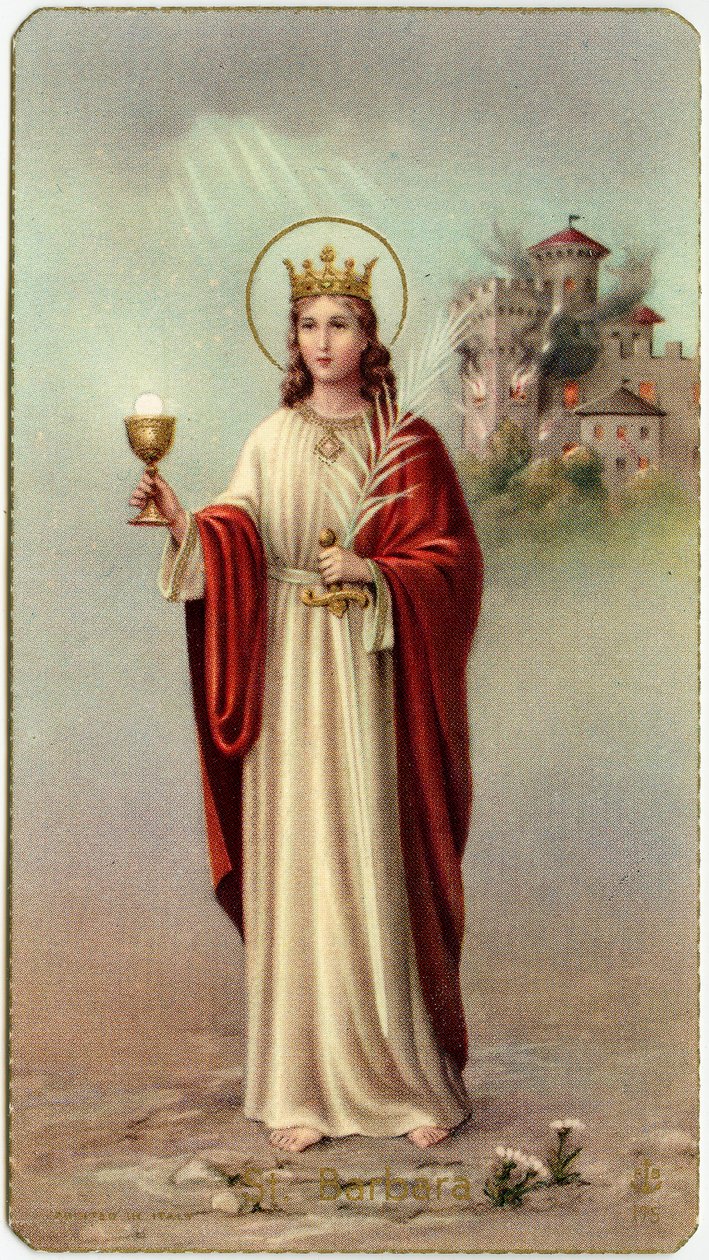Jámbor kép: Szent Barbara (kromolitográfia) alkotó: Anonymous Anonymous