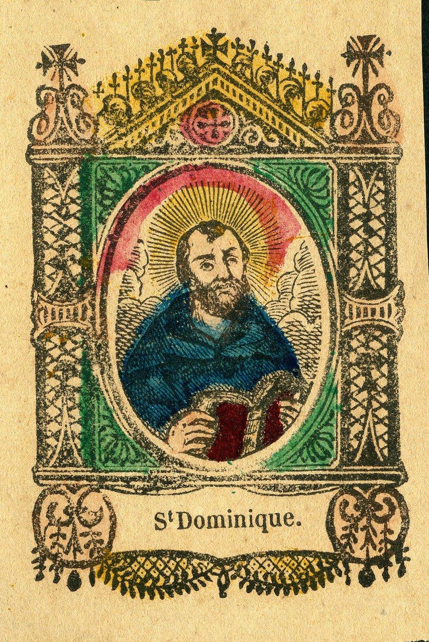 Jámbor kép: Szent Domonkos, a domonkos rend alapítója (Epinal print) alkotó: Anonymous Anonymous