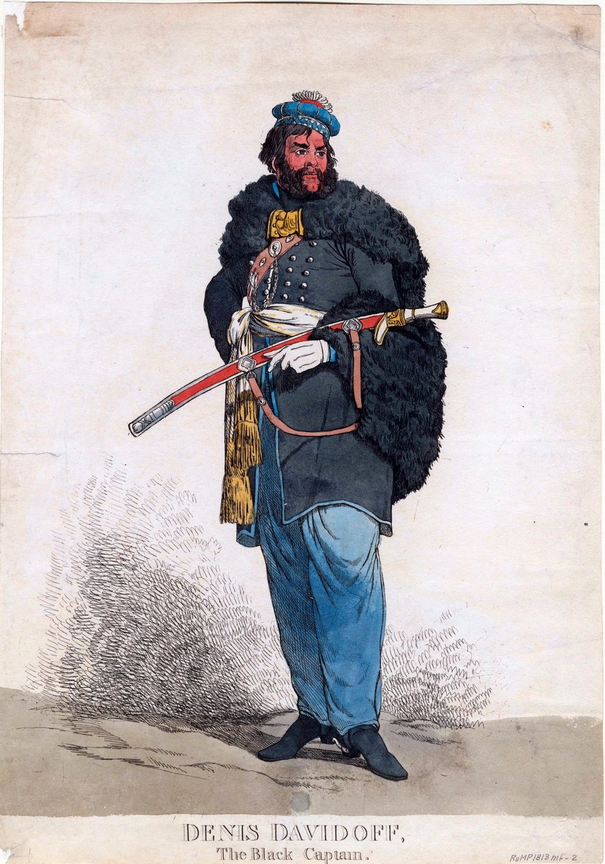 ""Denisz Davydov (Davidoff) (1784-1839) portréja"" Névtelen metszet 1813 Méret: 32,7x23 cm Magángyűjtemény alkotó: Anonymous Anonymous