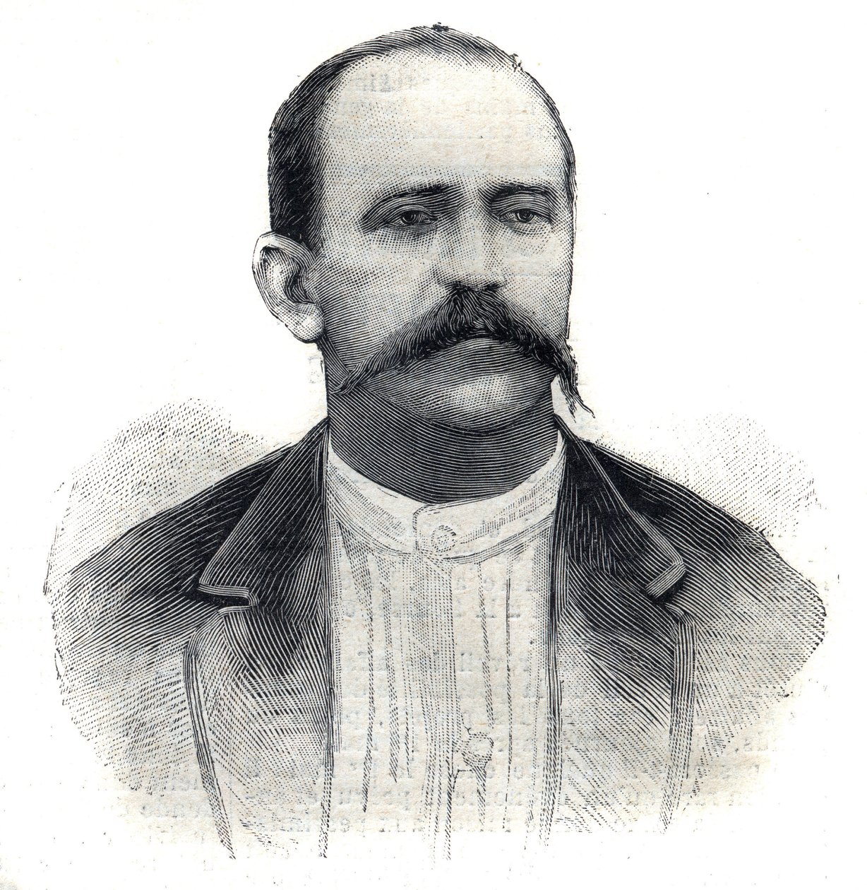 Albert Nebout, afrikai francia felfedező portréja. Metszet a „Le Peute Parisien”-ben alkotó: Anonymous Anonymous